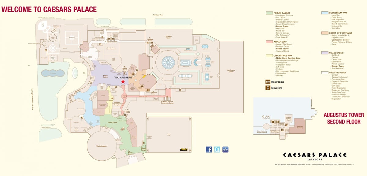 Harrah's Las Vegas χάρτης