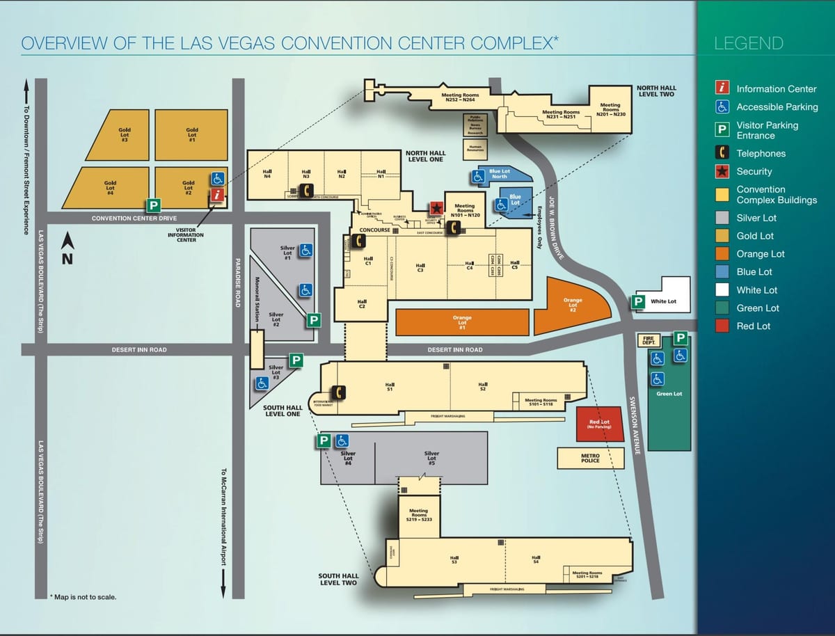 χάρτης της Las Vegas convention center