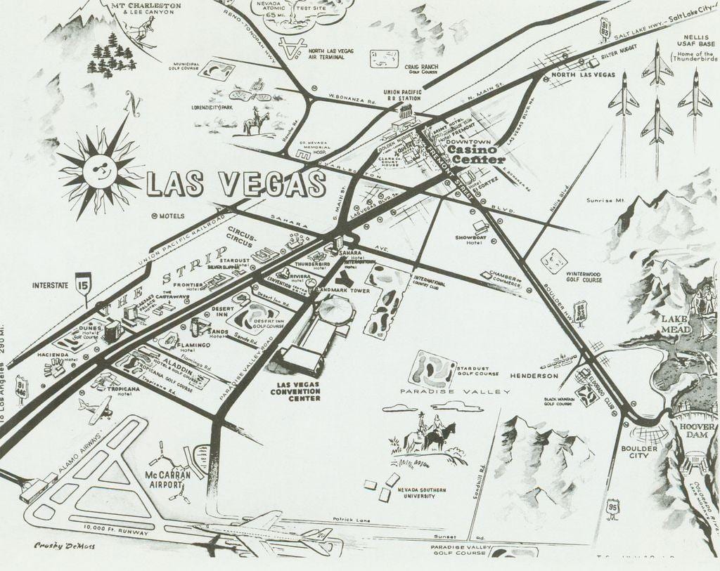 old Las Vegas strip εμφάνιση χάρτη