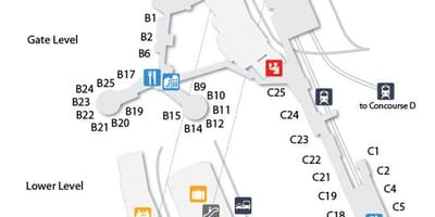 Χάρτης της Las Vegas airport